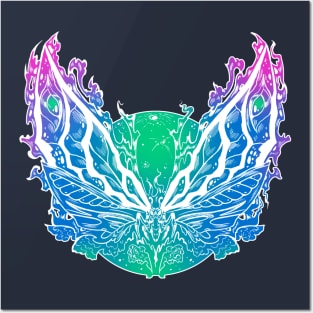 Kaiju Fantasy Moth Posters and Art